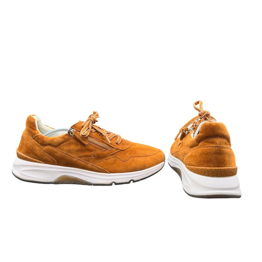 Nacarat Women’s 11.5 Brown Suede Chunky Sneakers Zip Platform Shoes